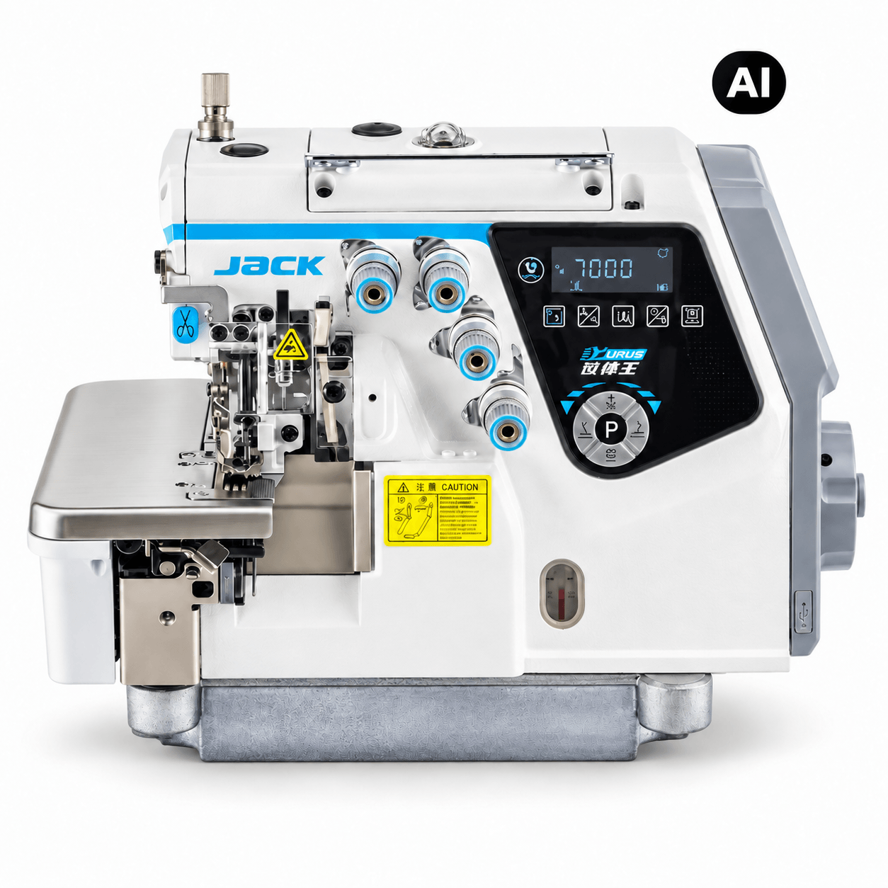 Mașină de surfilat automată Jack C7-A-4 URUS, cu AI – 2 ace și 4 fire